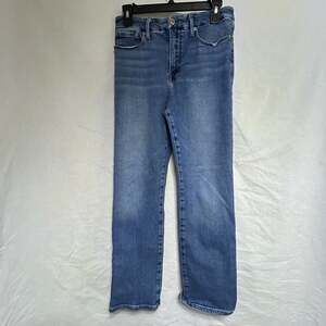 Good American Good Legs Straight Leg Jeans in Indigo332 High Rise Denim Size 6/2
